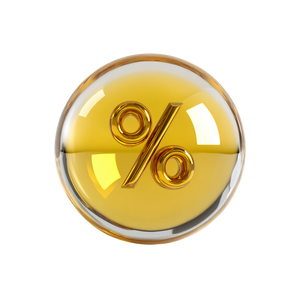 Percentage Bubble Vinyl Car Decal Sticker – Waterproof & UV-Resistant 3.4133333333333336"