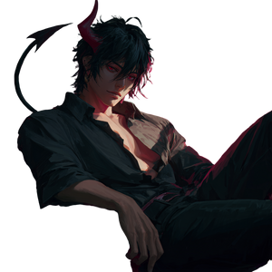 Handsome Demon Lounging Vinyl Car Decal Sticker – Waterproof & UV-Resistant 6.826666666666667" Handsome Demon Lounging Vinyl Car Decal Sticker – Waterproof & UV-Resistant 6.826666666666667"