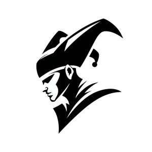 Modern Jester Logo Vinyl Car Decal Sticker – Waterproof & UV-Resistant 6.826666666666667"