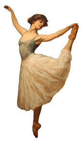 Renaissance Ballet Drawing Vinyl Car Decal Sticker – Waterproof & UV-Resistant 4.8533333333333335"