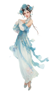 Peking Opera Actress Vinyl Car Decal Sticker – Waterproof & UV-Resistant 9.49333333333333