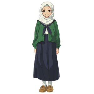 Anime Muslim Girl Vinyl Car Decal Sticker – Waterproof & UV-Resistant 6.826666666666667"
