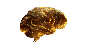 Golden Ai Brain Vinyl Car Decal Sticker – Waterproof & UV-Resistant 5.4