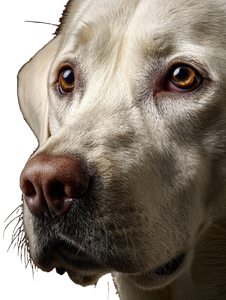 White Labrador Portrait Vinyl Car Decal Sticker – Waterproof & UV-Resistant 8.213333333333333"
