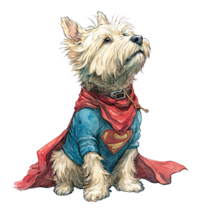 Superhero Cairn Terrier Vinyl Car Decal Sticker – Waterproof & UV-Resistant 3.4133333333333336"