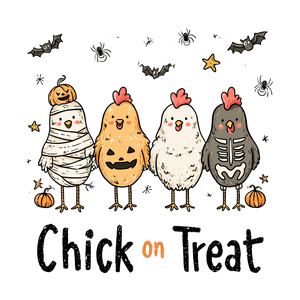 Chick Or Treat Vinyl Car Decal Sticker – Waterproof & UV-Resistant 6.826666666666667"