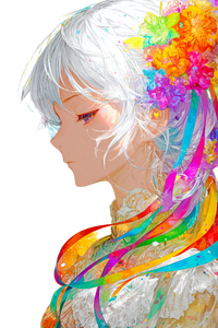 Anime White-Haired Girl V9 Vinyl Car Decal Sticker – Waterproof & UV-Resistant 4.4