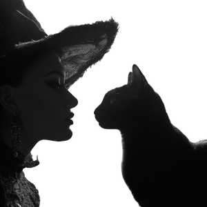 Witch And Cat V3 Vinyl Car Decal Sticker – Waterproof & UV-Resistant 6.826666666666667"