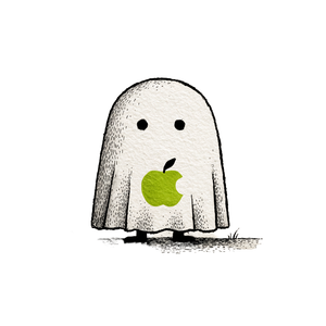 Cute Ghost Illustration V5 Vinyl Car Decal Sticker – Waterproof & UV-Resistant 3.4133333333333336"