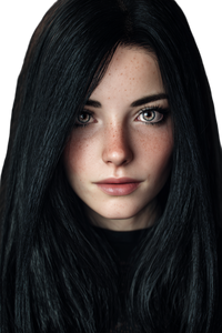 Brunette Woman Portrait V7 Vinyl Car Decal Sticker – Waterproof & UV-Resistant 4.4