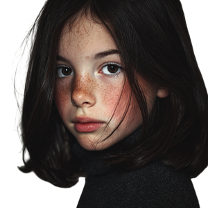 Young Girl Portrait V21 Vinyl Car Decal Sticker – Waterproof & UV-Resistant 6.826666666666667"