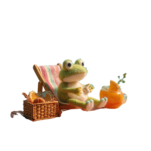 Sunbathing Froggy Vinyl Car Decal Sticker – Waterproof & UV-Resistant 6.826666666666667"
