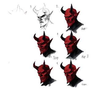 Draw The Devil Vinyl Car Decal Sticker – Waterproof & UV-Resistant 3.4133333333333336"