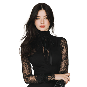 Elegant Woman In Black V4 Vinyl Car Decal Sticker – Waterproof & UV-Resistant 6.826666666666667"