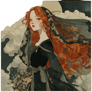 Noble Red-Haired Girl Vinyl Car Decal Sticker – Waterproof & UV-Resistant 3.4133333333333336" Noble Red-Haired Girl Vinyl Car Decal Sticker – Waterproof & UV-Resistant 3.4133333333333336"