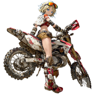 Offroad Bike Girl Vinyl Car Decal Sticker – Waterproof & UV-Resistant 6.826666666666667"