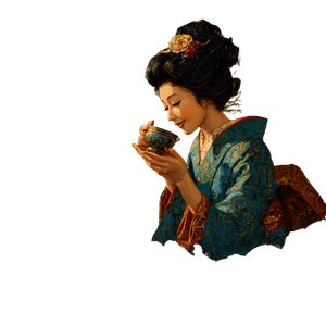 Geisha And Dragon Tea Vinyl Car Decal Sticker – Waterproof & UV-Resistant 3.4133333333333336"