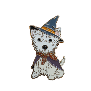 Wizard Terrier Brooch Vinyl Car Decal Sticker – Waterproof & UV-Resistant 3.4133333333333336"
