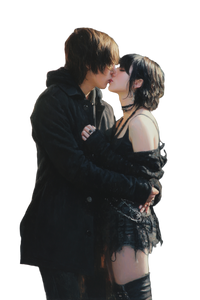 Kissing Couple Painting V2 Vinyl Car Decal Sticker – Waterproof & UV-Resistant 4.4
