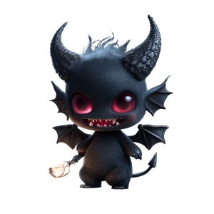 Chibi Baby Demon Vinyl Car Decal Sticker – Waterproof & UV-Resistant 3.4133333333333336"