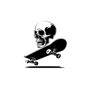 Skate Skull Logo Vinyl Car Decal Sticker – Waterproof & UV-Resistant 3.4133333333333336"