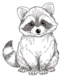 Cute Cartoon Raccoon V6 Vinyl Car Decal Sticker – Waterproof & UV-Resistant 4.05333333333333