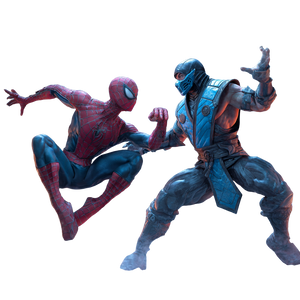 Spiderman Ninja Fight Vinyl Car Decal Sticker – Waterproof & UV-Resistant 3.4133333333333336"