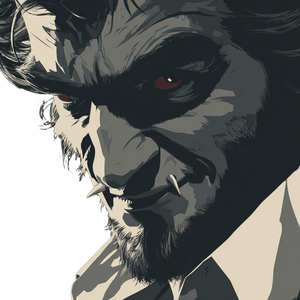 Werewolf Portrait V5 Vinyl Car Decal Sticker – Waterproof & UV-Resistant 3.4133333333333336"