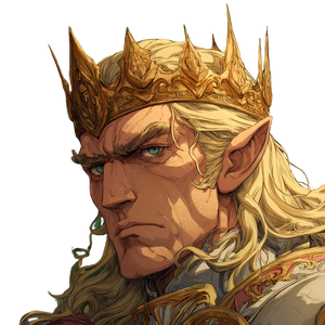 Elvish Emperor Portrait V2 Vinyl Car Decal Sticker – Waterproof & UV-Resistant 3.4133333333333336"
