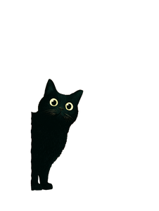 Black Cat Peeking V6 Vinyl Car Decal Sticker – Waterproof & UV-Resistant 4.1066666666666665"