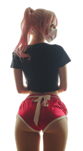 Pink-Haired Girl V19 Vinyl Car Decal Sticker – Waterproof & UV-Resistant 4.906666666666666"