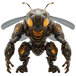 Futuristic Robotic Bee Vinyl Car Decal Sticker – Waterproof & UV-Resistant 6.826666666666667"