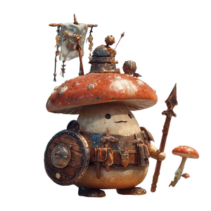 Mushroom Warrior V10 Vinyl Car Decal Sticker – Waterproof & UV-Resistant 3.4133333333333336"