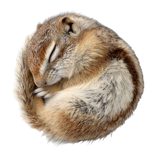 Sleeping Ground Squirrel Vinyl Car Decal Sticker – Waterproof & UV-Resistant 3.4133333333333336"