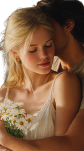 Intimate Floral Embrace Vinyl Car Decal Sticker – Waterproof & UV-Resistant 9.706666666666667"