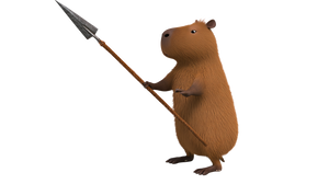 Capybara Warrior V4 Vinyl Car Decal Sticker – Waterproof & UV-Resistant 5.4