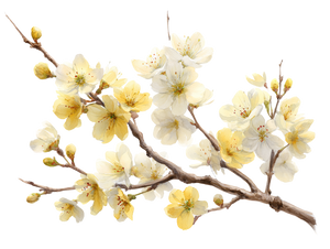 Flowering Watercolor Branch Vinyl Car Decal Sticker – Waterproof & UV-Resistant 3.0933333333333333"