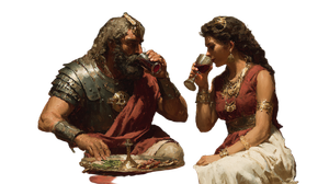 Assyrian General Drinking Vinyl Car Decal Sticker – Waterproof & UV-Resistant 2.72"