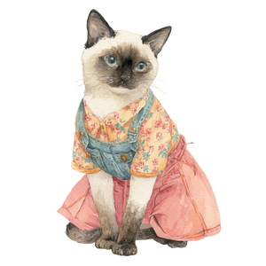Vintage Outfit Cat Vinyl Car Decal Sticker – Waterproof & UV-Resistant 6.826666666666667"