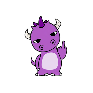 Purple Baby Dragon Vinyl Car Decal Sticker – Waterproof & UV-Resistant 6.826666666666667"