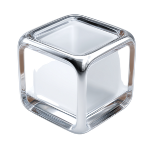 Silver Liquid Cube Vinyl Car Decal Sticker – Waterproof & UV-Resistant 3.4133333333333336"