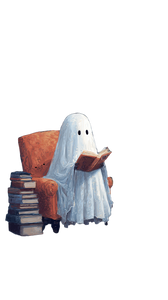 Ghost Reading Book V2 Vinyl Car Decal Sticker – Waterproof & UV-Resistant 4.8533333333333335"
