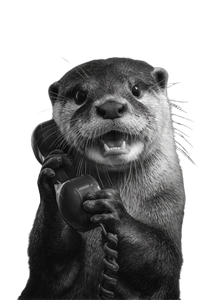 Happy Otter Talking Vinyl Car Decal Sticker – Waterproof & UV-Resistant 4.373333333333333"