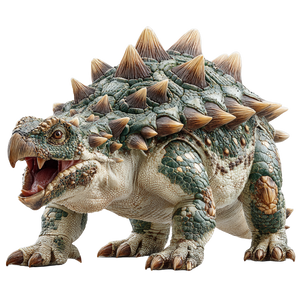 Attacking Ankylosaur Vinyl Car Decal Sticker – Waterproof & UV-Resistant 3.4133333333333336"