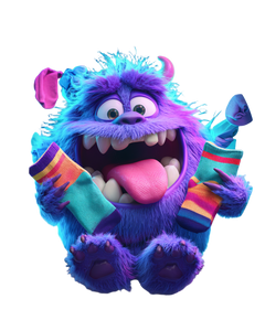 Colorful Laundry Monster Vinyl Car Decal Sticker – Waterproof & UV-Resistant 8.0"