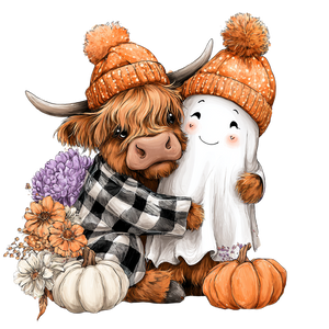 Whimsical Halloween Embrace Vinyl Car Decal Sticker – Waterproof & UV-Resistant 6.826666666666667"