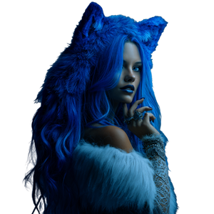 Blue Charismatic Wolf Vinyl Car Decal Sticker – Waterproof & UV-Resistant 3.4133333333333336"