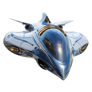 Futuristic Town Spaceship Vinyl Car Decal Sticker – Waterproof & UV-Resistant 3.4133333333333336"