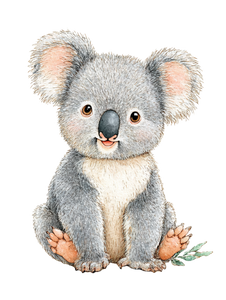 Baby Koala Illustration Vinyl Car Decal Sticker – Waterproof & UV-Resistant 8.213333333333333"