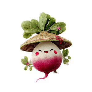Festival Radish Girl Vinyl Car Decal Sticker – Waterproof & UV-Resistant 3.4133333333333336"